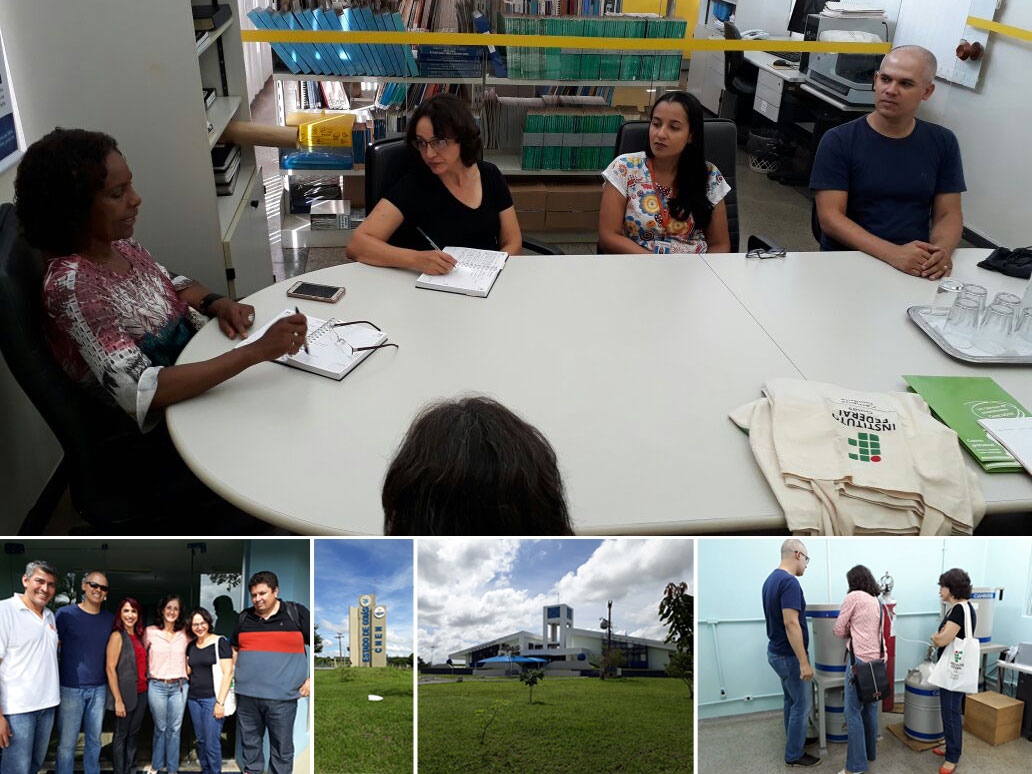 Fotos da visita da equipe do IFG - Câmpus Goiânia ao Centro Regional de Ciências Nucleares do Centro- Oeste, que fica em Abadia de Goiás (GO).